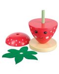 Дървена играчка за нанизване Orange Tree Toys - Ягодка - 3t