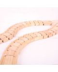 Дървен комплект Bigjigs - Гъвкави релси, 2 броя - 2t