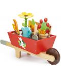 Дървен игрален комплект Tender Leaf Toys - Градинарска количка с аксесоари - 1t