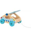 Дървена играчка Goki - Кутия за сортиране, Кола за дърпане - 2t