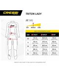 Дамски неопренов костюм Cressi - Triton Lady, 1.5 mm , черен/оранжев - 9t