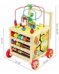 Дървенa количка за бутане Kruzzel - Образователен куб - 10t