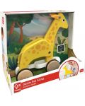 Дървена играчка HaPe International  - Жираф на колела - 2t