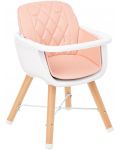 Дървено столче за храненe KikkaBoo - Woody, розово - 5t