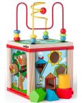 Дървен дидактически образователен куб Woody - 2t