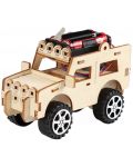 Дървен комплект Acool Toy - Направи си сам дървен джип, с батерии - 1t