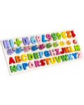 Дървен образователен комплект Kruzzel - Числа и английската азбука - 1t