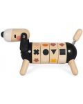 Дървена играчка Janod - Кученце с форми и цветове - 1t