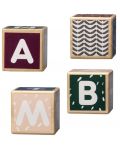 Дървени кубчета Micki - Букви и цифри - 5t