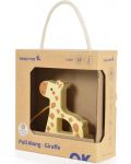 Дървена играчка за дърпане Tooky Toy - Жирафче - 4t