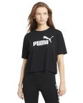 Дамска тениска Puma - Essentials Logo Cropped Tee , черна - 3t