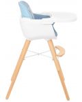 Дървено столче за храненe KikkaBoo - Woody, синьо - 3t