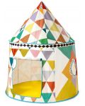 Детска палатка Djeco - Многоцветна колиба - 1t