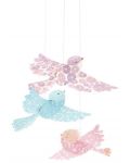 Висяща декорация за детска стая Djeco – Блестящи птичета, 3 броя - 1t