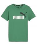 Детска тениска Puma - Essentials+ Two-Tone Logo , зелена - 1t