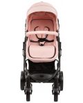 Детска количка 3 в 1 KikkaBoo Beloved - Светлорозова, с кош за количка и столче за кола - 3t