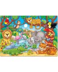 Детски пъзел Orchard Toys - Кой живее в джунглата, 25 части - 2t