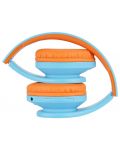 Детски слушалки PowerLocus - P2, безжични, сини/оранжеви - 3t