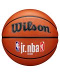 Детска баскетболна топка Wilson - Jr NBA, размер 7, кафява - 1t