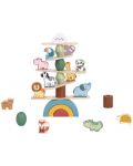 Детска дървена игра Tooky Toy - Animals, за баланс  - 1t