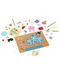 Детска творческа игра Bigjigs - Подводен свят, с коркова дъска и чукче - 1t