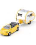 Метална количка Siku - Кабрио VW Beetle с каравана - 1t