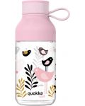 Детска бутилка за вода Quokka Kids - Ice, Birds, 430 ml - 1t