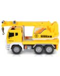 Детска играчка Moni Toys - Камион с кран и кука, жълт, 1:12 - 2t
