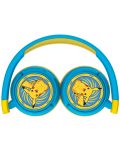Детски слушалки OTL Technologies - Pokemon Pickachu, безжични, сини/жълти - 4t