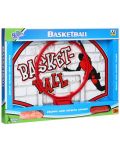 Детски комплект GT - Баскетболно табло за стена с топка и помпа, червено - 2t