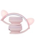 Детски слушалки PowerLocus - P1 Ears, безжични, розови - 4t