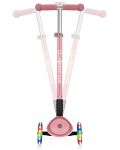 Детска сгъваема тротинетка Globber - Primo Foldable Plus Lights, розова - 5t