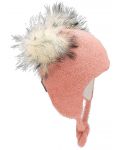 Детска шапка с помпони Sterntaler - Розова, размер 55, 4-6 г - 3t