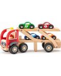 Детска играчка Woody - Автовоз със състезателни коли - 1t