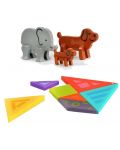 Детска смарт игра Hola toys Educational - Магнитен танграм, Животни - 4t