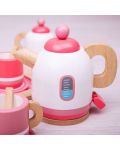 Детска дървена играчка Bigjigs - Кухненска кана, розова - 2t