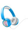 Детски слушалки Cellularline - Play Patch 3.5 mm, сини/бели - 1t