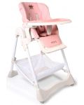 Детски стол за хранене Moni - Chocolate, розов - 1t