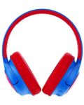 Детски слушалки с микрофон PowerLocus - Bobo, безжични, сини/червени - 2t
