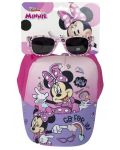 Детски комплект Cerda - Шапка и слънчеви очила, Minnie - 1t