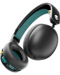 Детски слушалки Skullcandy - Grom Wireless, безжични, черни/зелени - 1t