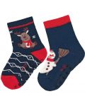 Детски чорапи с бутончета Sterntaler - Коледа, 2 чифта, 17/18, 6-12 месеца - 1t