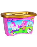 Детски конструктор Unico Plus Hello Kitty - Каляска, 44 части, в кутия с капак - 1t