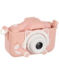 Детска играчка Iso Trade - Фотоапарат с 32GB карта памет, розов - 1t