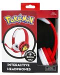 Детски слушалки OTL Technologies - Pokemon Interactive, червени - 6t