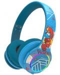 Детски слушалки PowerLocus - PLED Smurf, безжични, сини - 1t