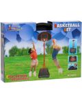 Детски регулируем баскетболен кош King Sport - С топка и помпа - 5t