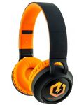 Детски слушалки PowerLocus - Buddy, безжични, черни/оранжеви - 1t