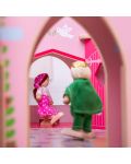 Детска дървена играчка Bigjigs - Замъкът на приказките, розов - 2t