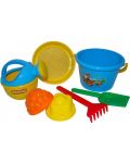 Детски плажен комплект Polesie Toys - Seal, 7 части, асортимент - 3t